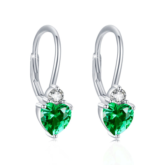 Sterling Silver Hypoallergenic Heart Zirconia