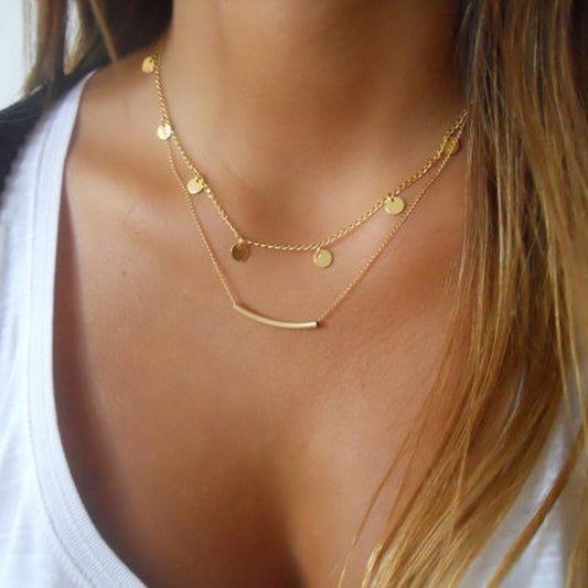 Classic multi Sequin Necklace