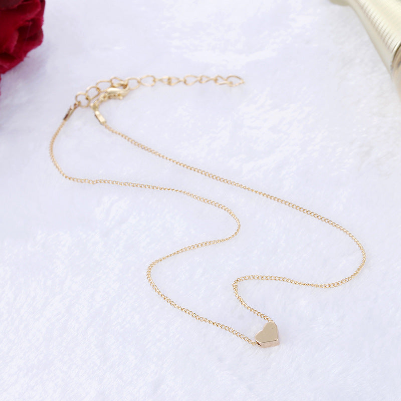 Gold Color Double-sided Love Pendant Necklace