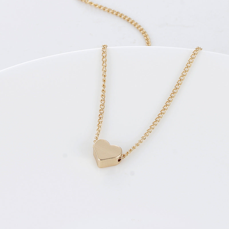 Gold Color Double-sided Love Pendant Necklace